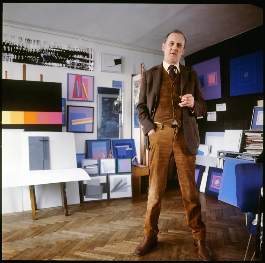 Edward Krasiński in his studio