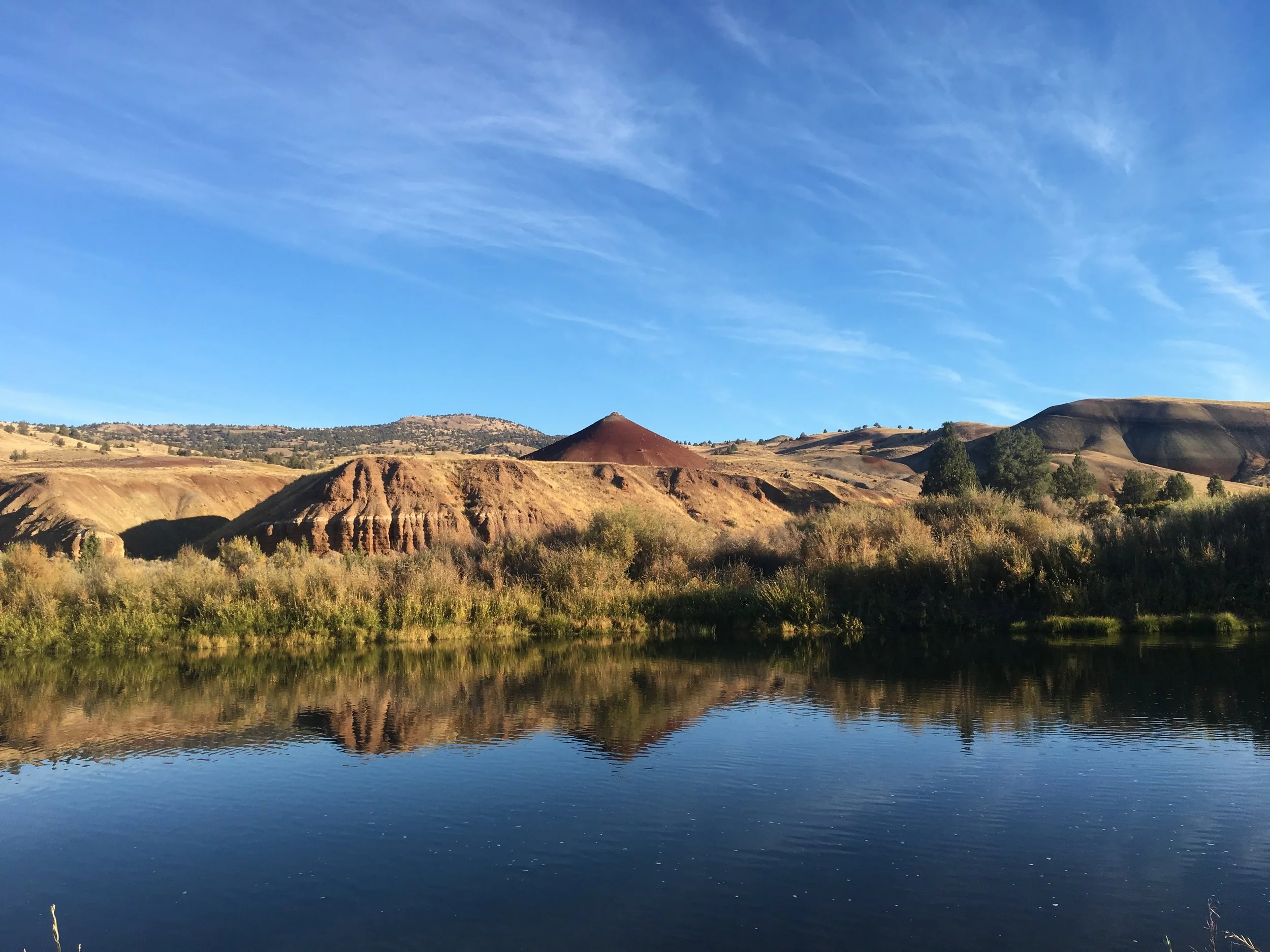 Priest Hole - some prime camp spots along the John Day River.