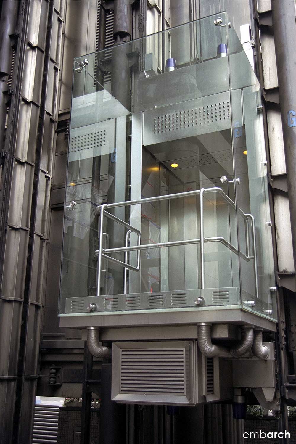Lloyds Building Elevator London Uk