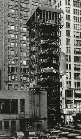 c. 1936  An elevator parking lot in Chicago