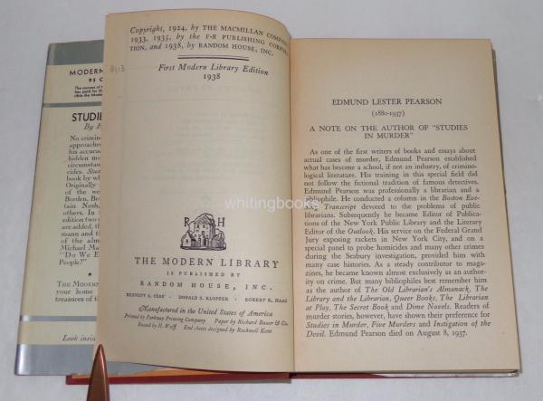 First edition of Studies in Murder