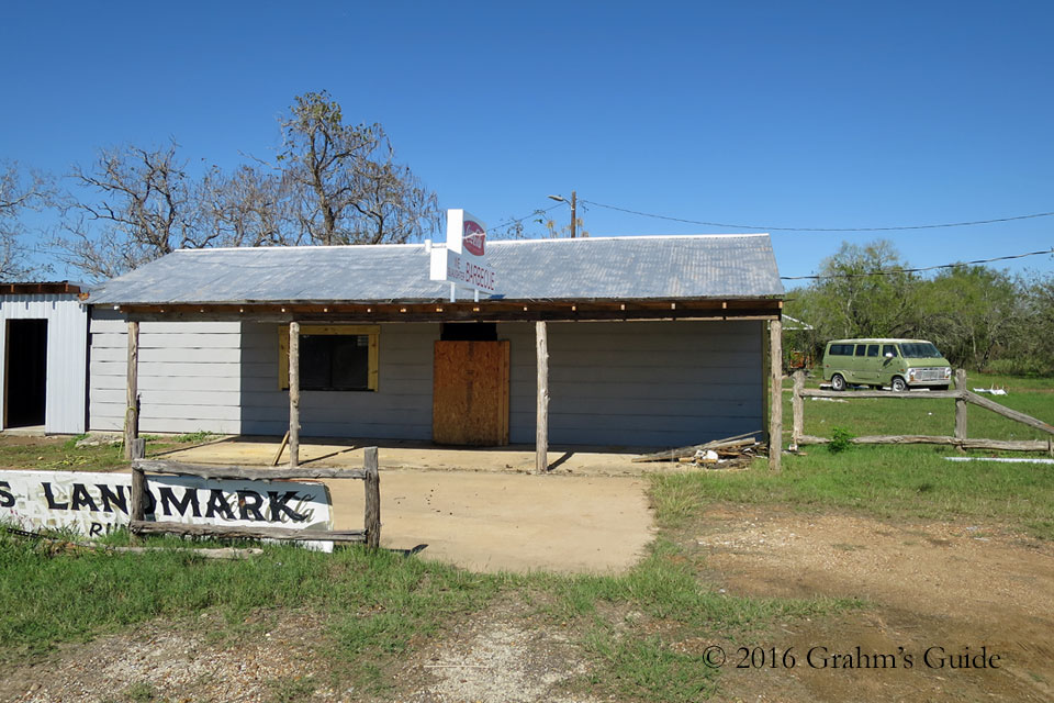  The Gas Station / BBQ Shack from  The Texas Chain Saw Massacre  in November 2015  This isn't angle seen in the movie, but it shows some of the work being done by the new owners of "The Gas Station" 