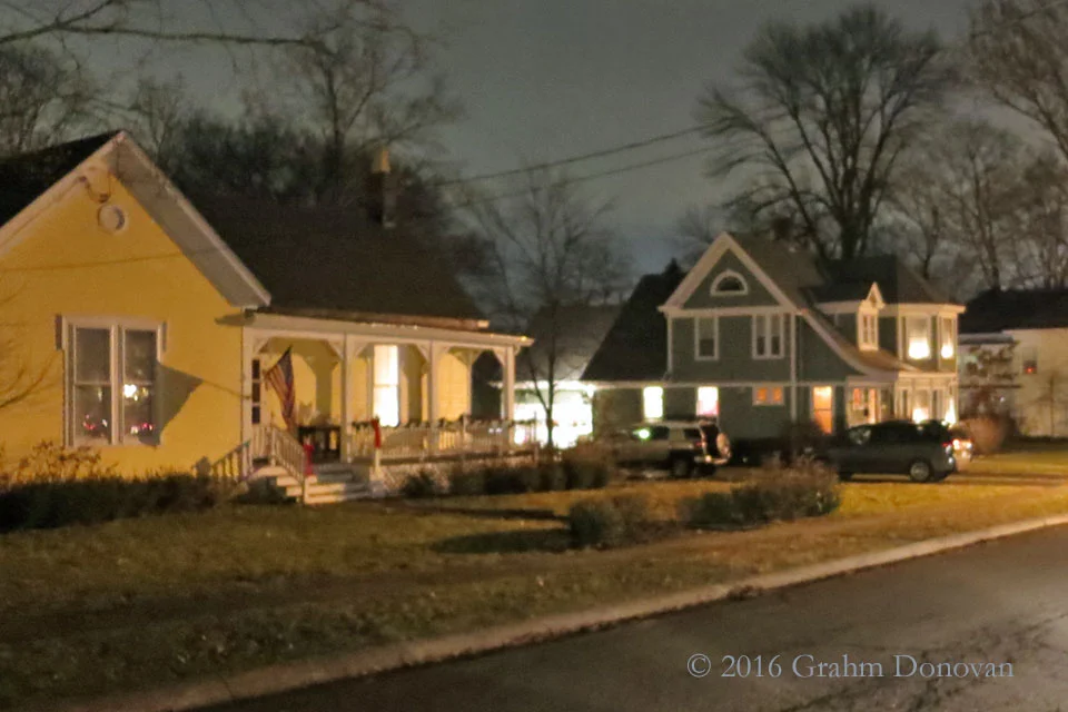 Gwen's Home and Pam's Home at Night