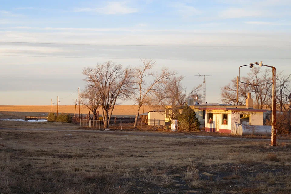 The gas station from Red Dawn (1984), as seen in November 2013