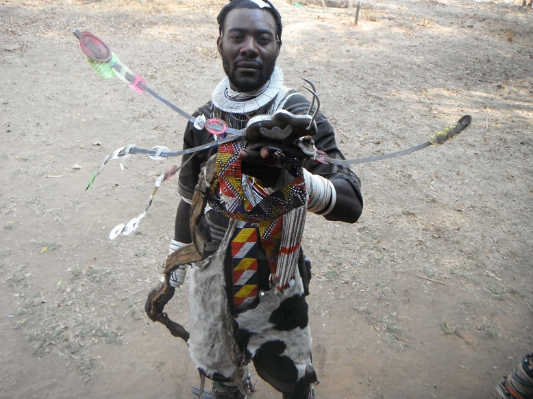 A lion dancer ready to dancy for reward in Mpimbwe (Photo by Peter Genda).JPG