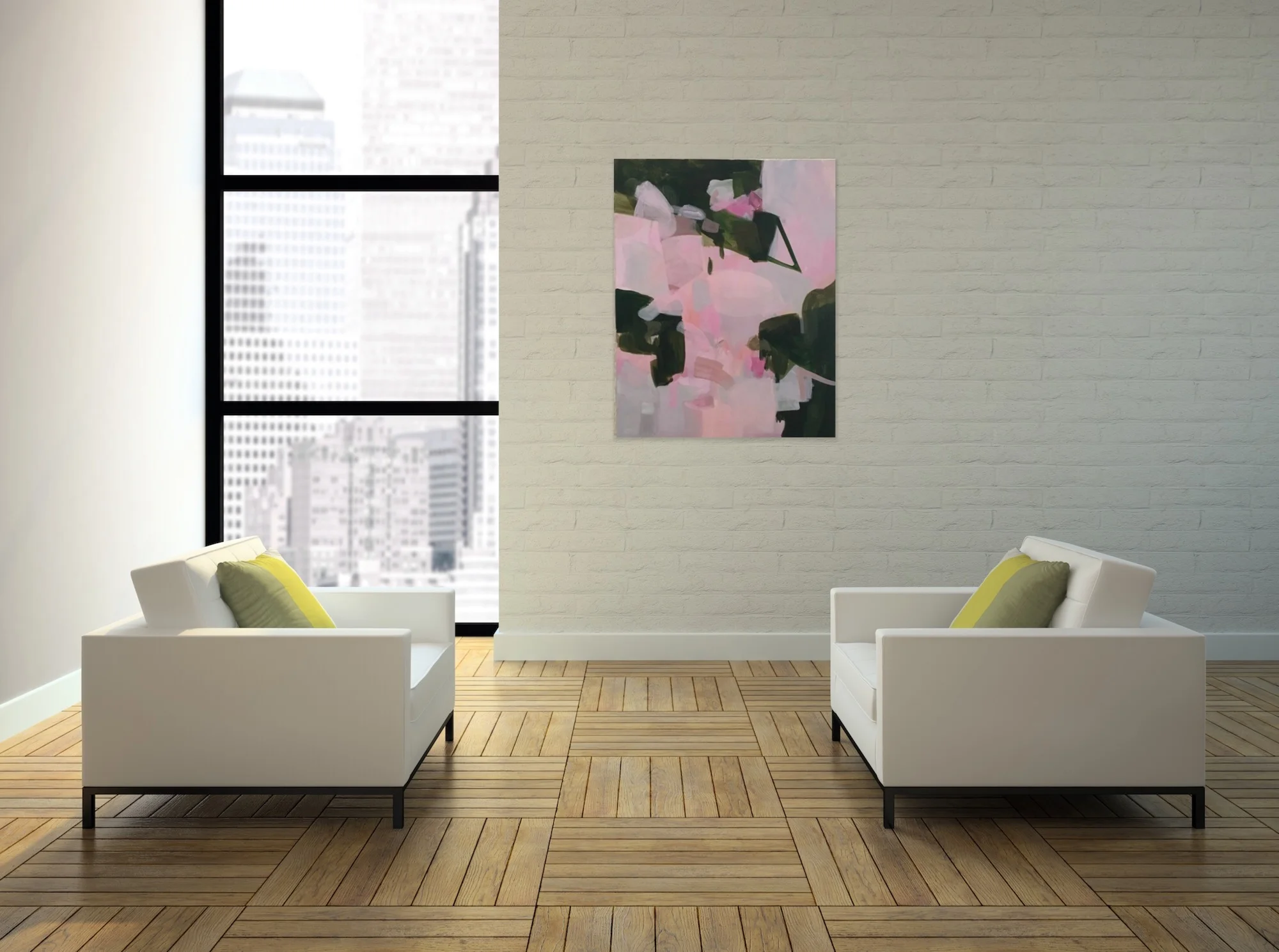 The cold, unhomely environment of abstract art we see in the mainstream media.