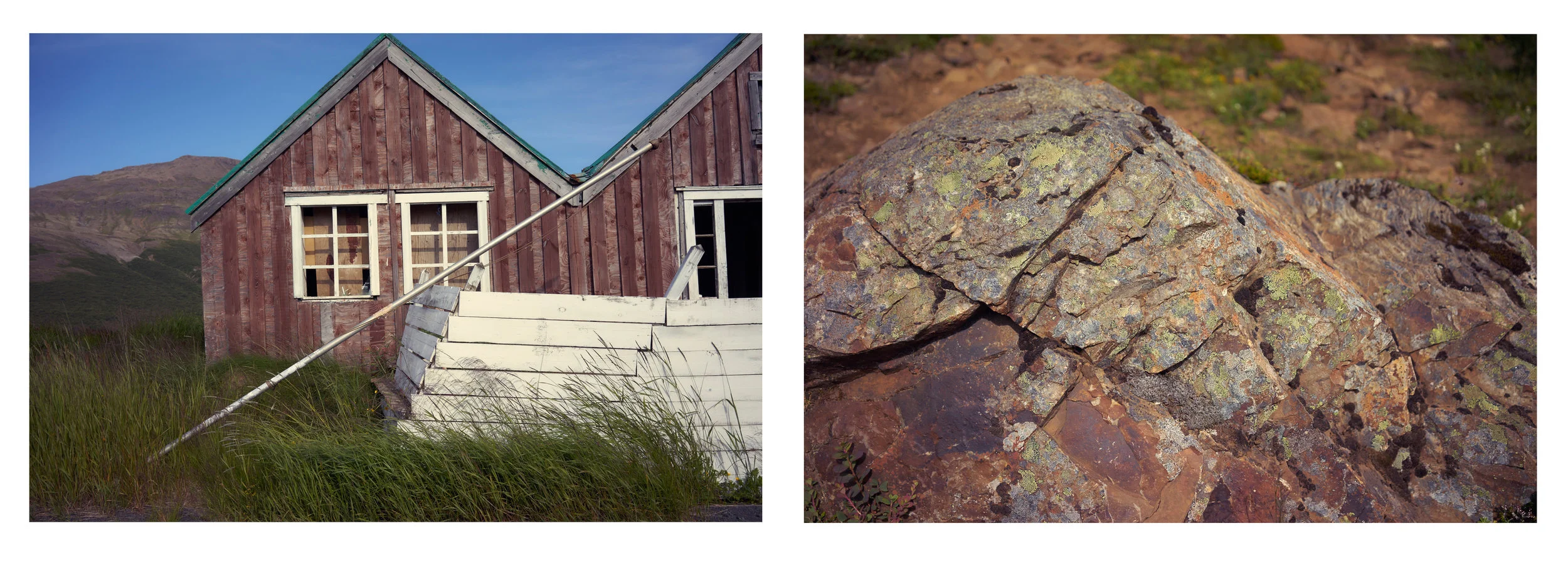 rocks and houses