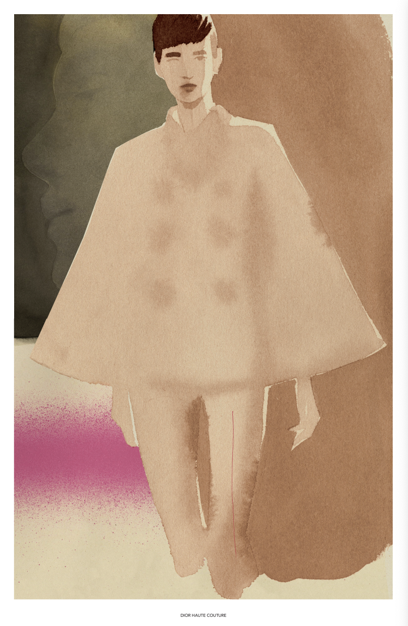 L'Officiel - Dior Fashion illustration