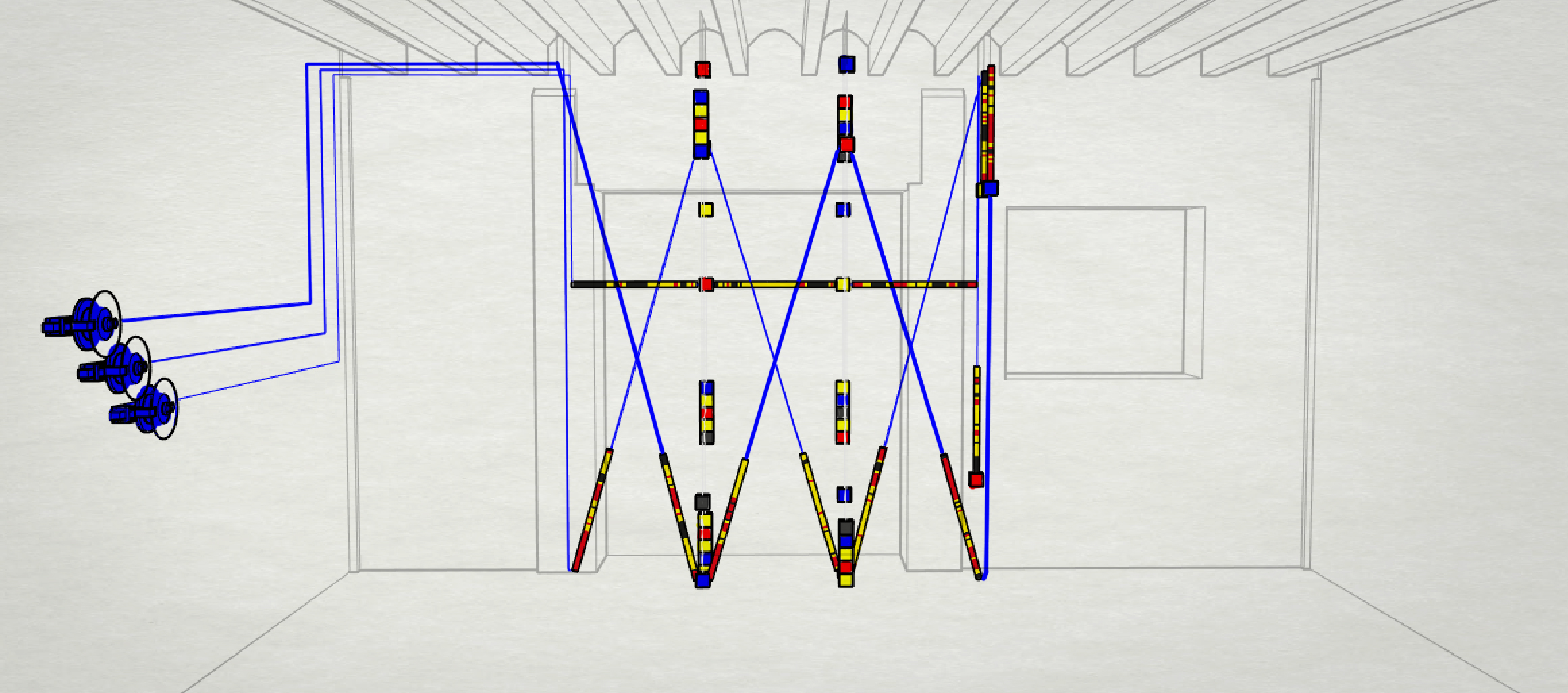 front view. example setup 1