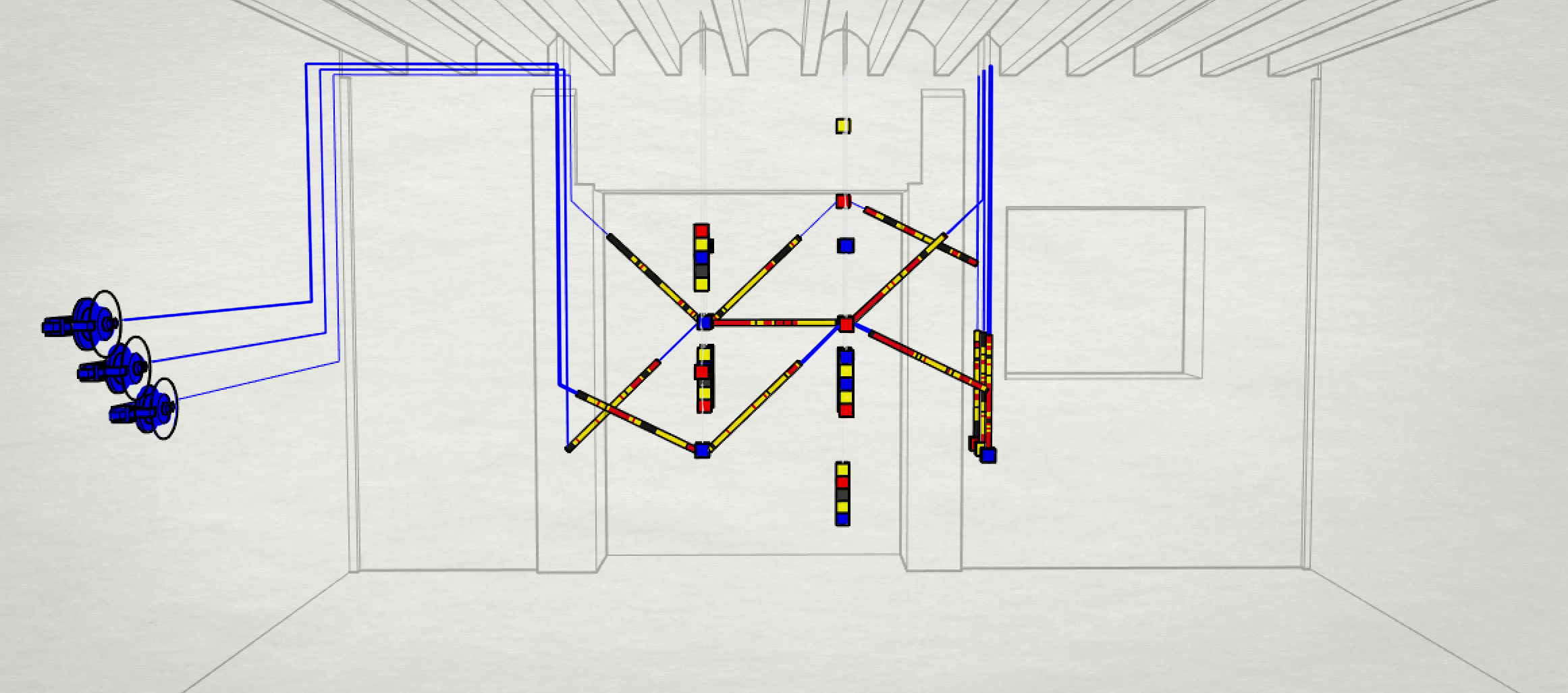 front view. example setup 2