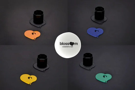 And a few shopping tips: The ‘Blossom’ sets consist of four coasters of the same colour, but if you’d like to combine different colours in your set, it is possible in all shops. You can pick any four of the six colours if you’d wish. 