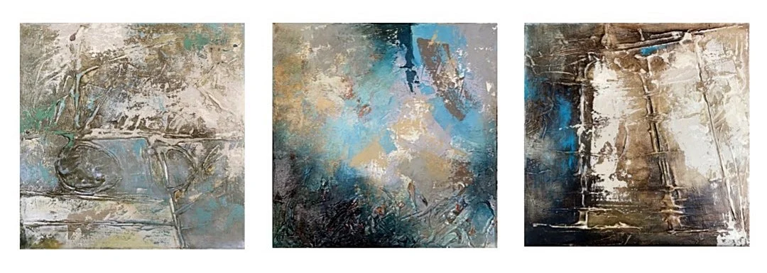 'Three Little Abstracts'    SOLD