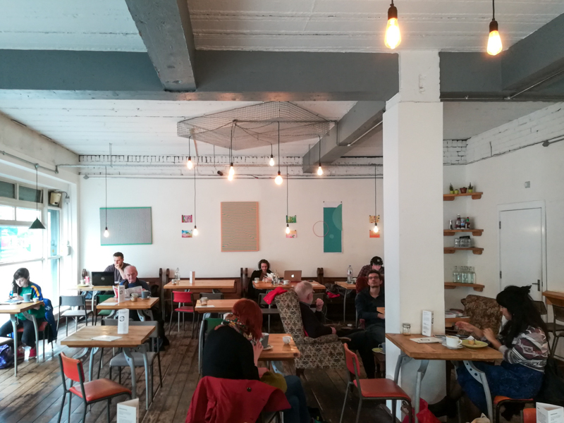 Interior of Little Man Coffee, Cardiff