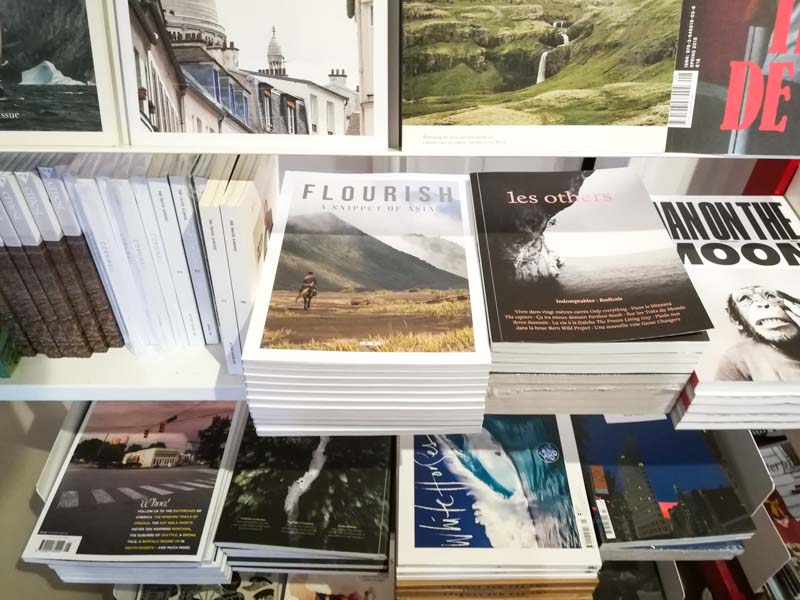 Various independent magazines on sale in Magalleria, Bath