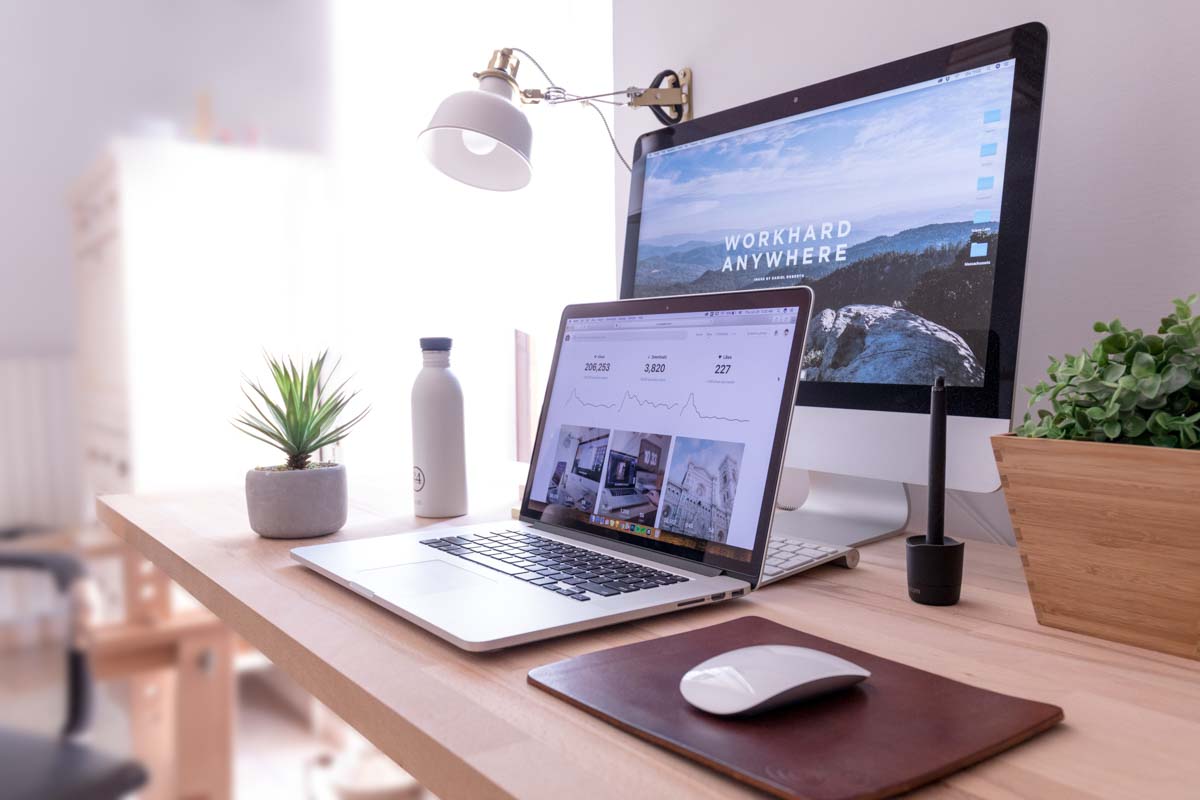 Creative business workspace