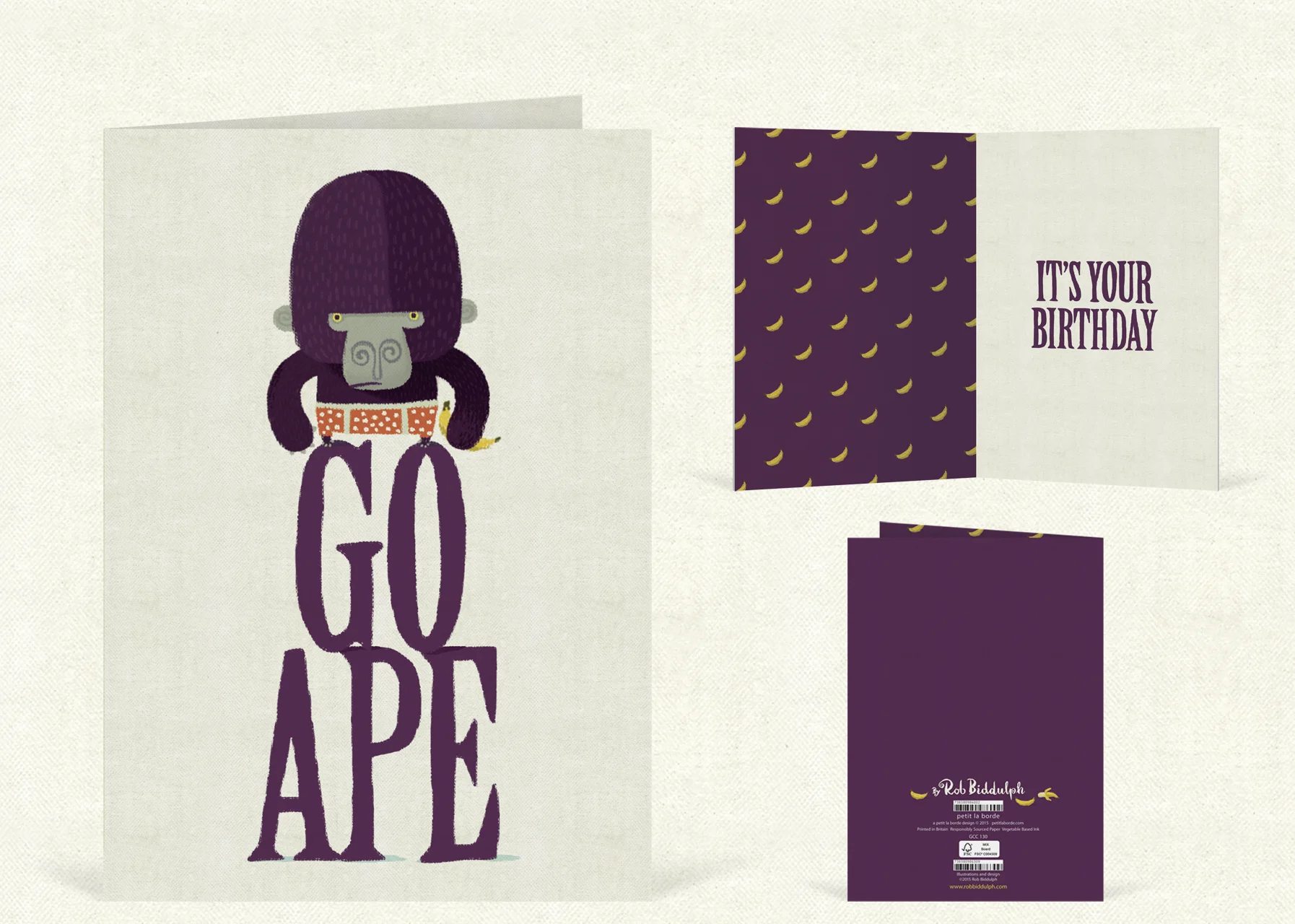 Go Ape (120mm x 170mm). Click here to buy.