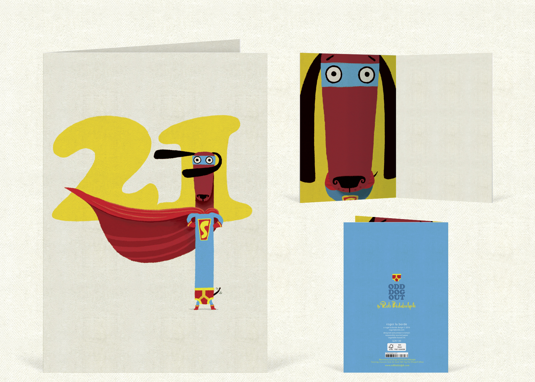 21 Dog (97mm x 147 mm). Click here to buy.