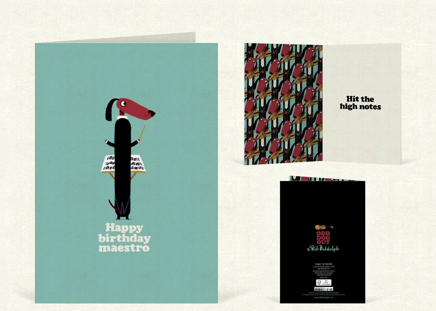 Happy Birthday Maestro (97mm x 147 mm). Click here to buy.
