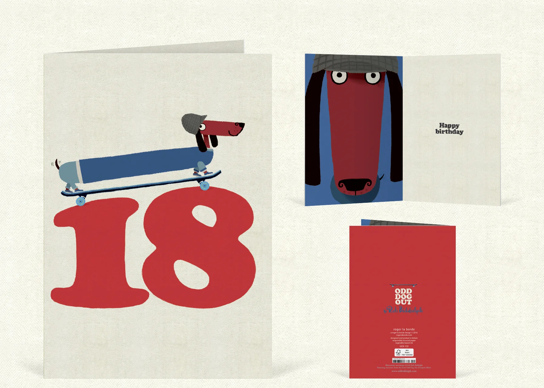 18 Dog (97mm x 147 mm). Click here to buy.