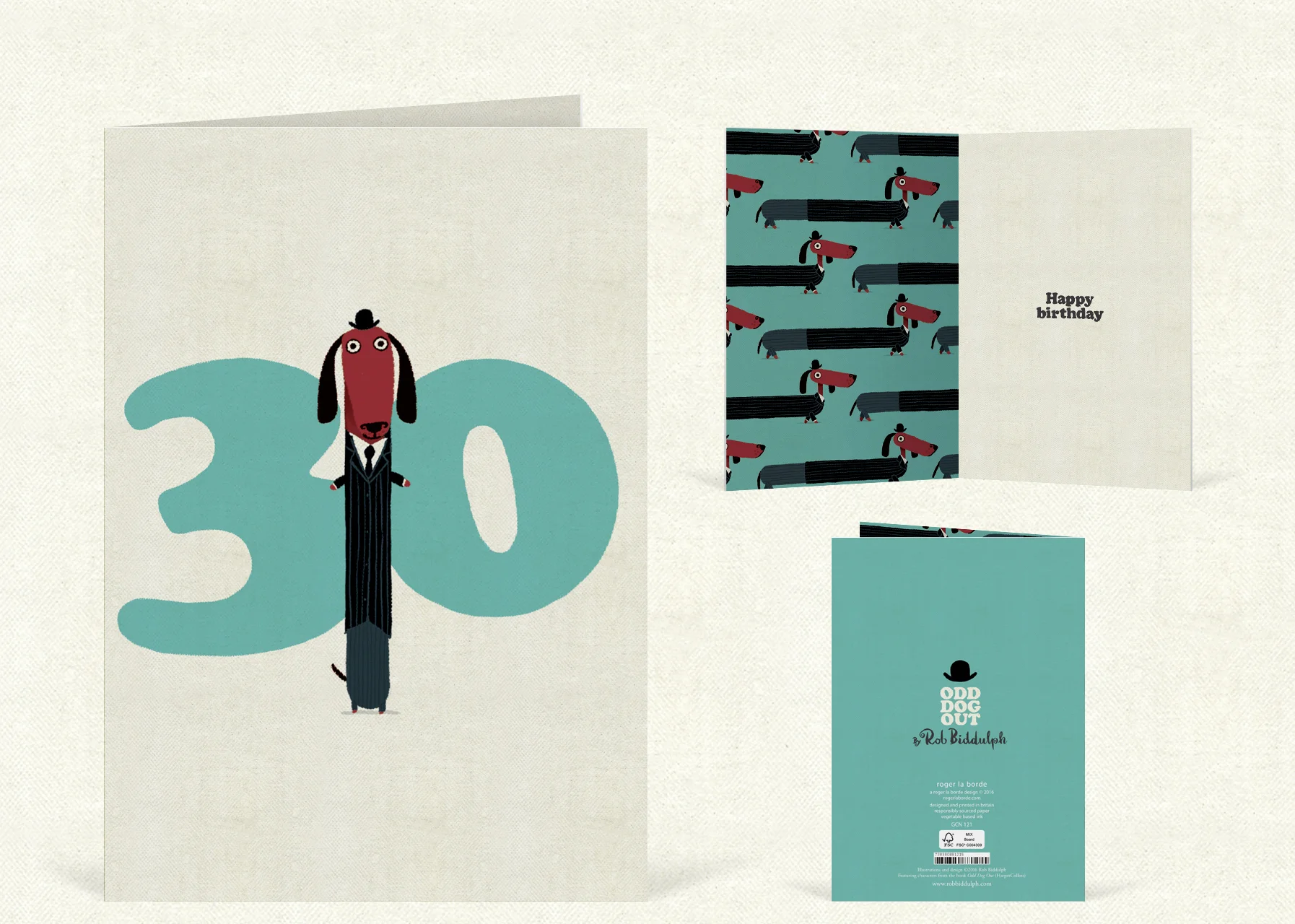 30 Dog (97mm x 147 mm). Click here to buy.