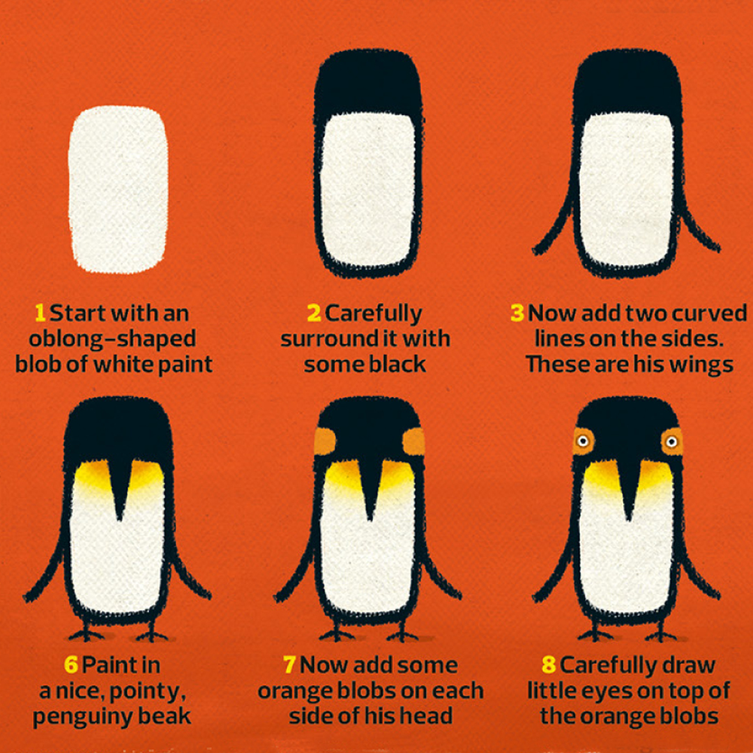 How to paint a penguin