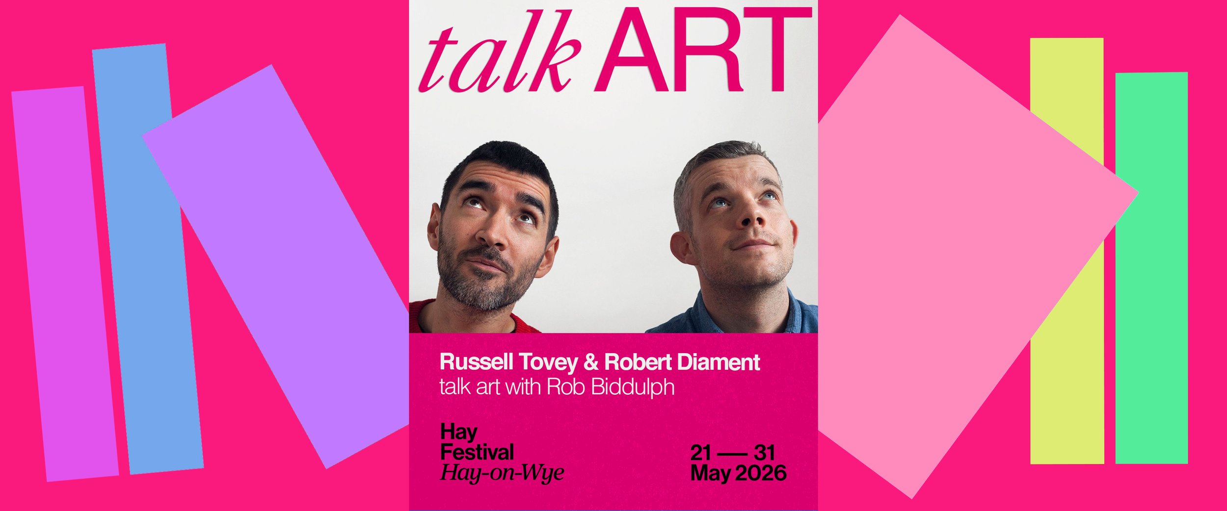 Rob Biddulph speaks to Russell Tovey &amp; Robert Diament at Hay Festival