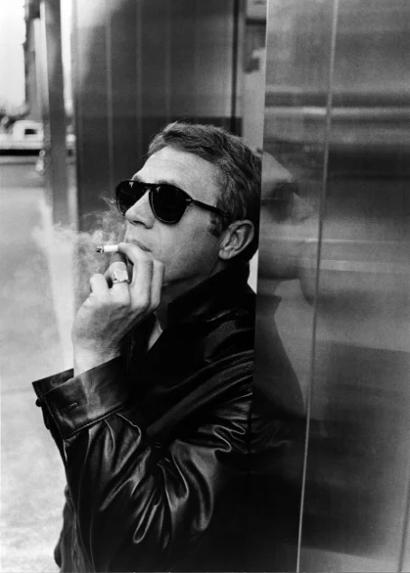 Steve McQueen Smoking on Park Avenue, New York, 1961