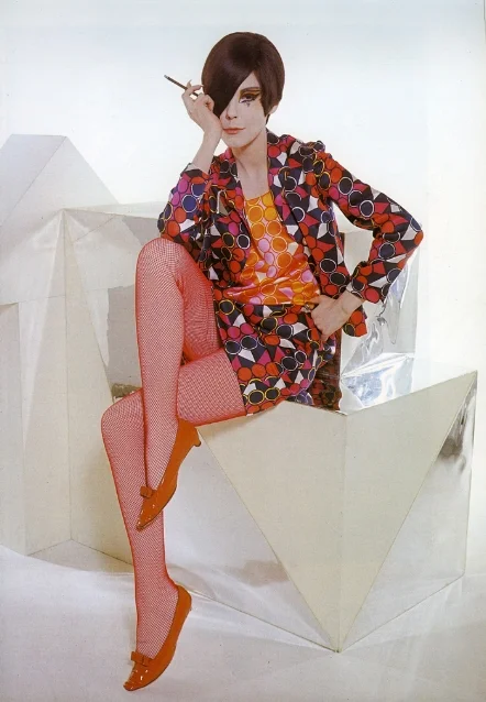 Peggy Moffitt in Little Boy Suit by Rudi Gernreich, Queen Cover, London, 1966