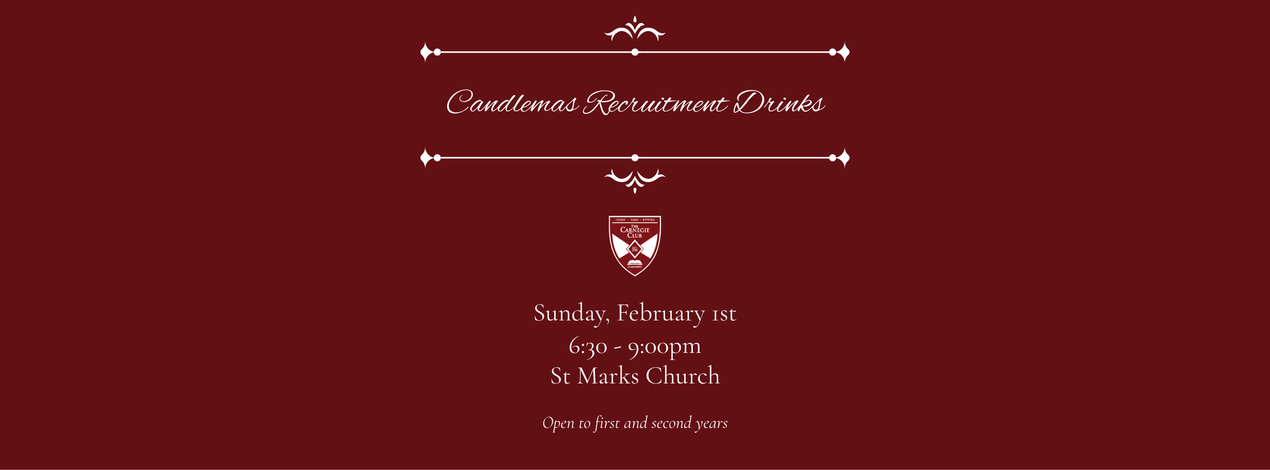 Candlemas Recruitment Drinks