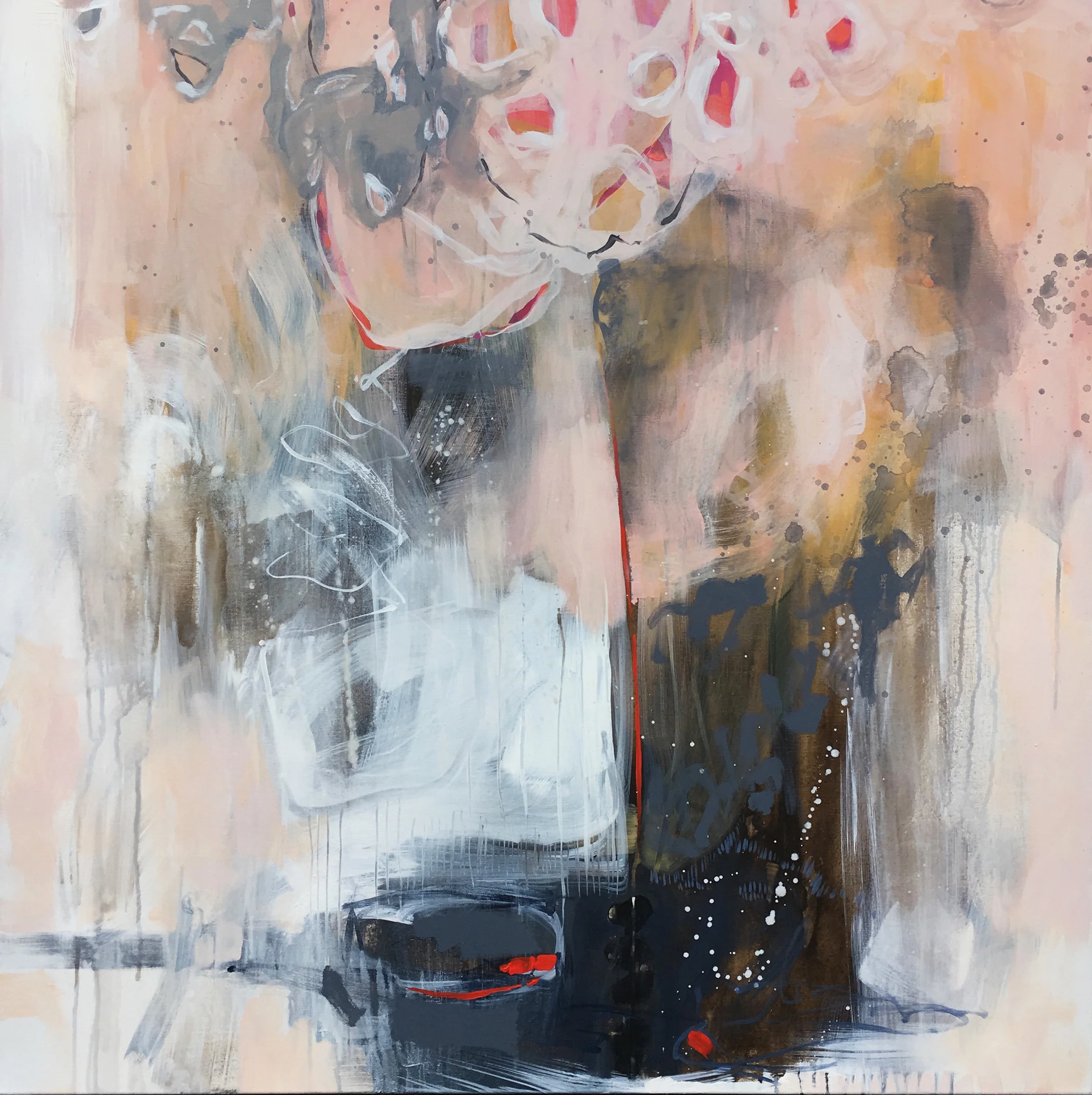 Levitating, Tethered 40 x 40 inches | acrylic on canvas | 2019