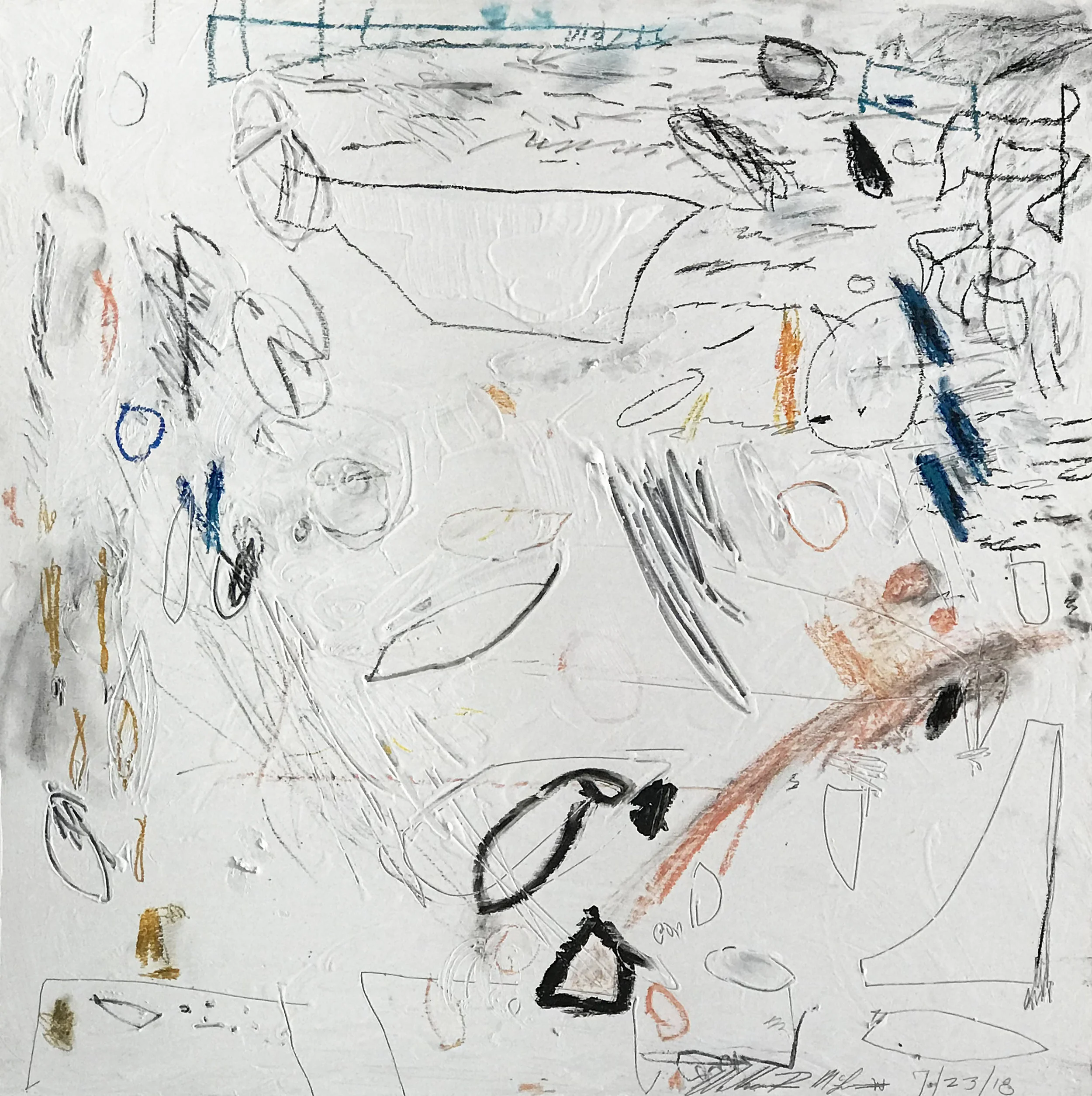 William McLure | 24 x 24 inches Mixed Media on Wood Panel