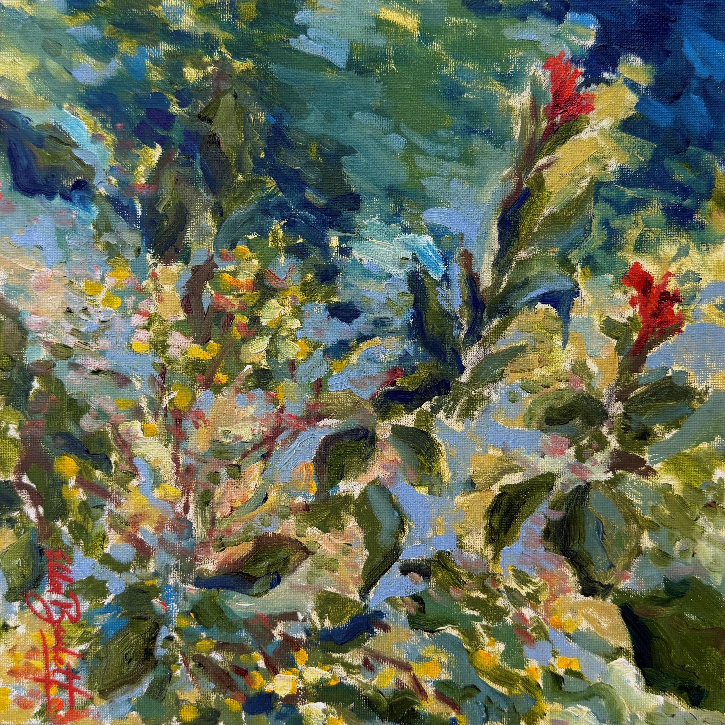 ELLA BRAMLETT - Canna-lilies and Prussuan Blue