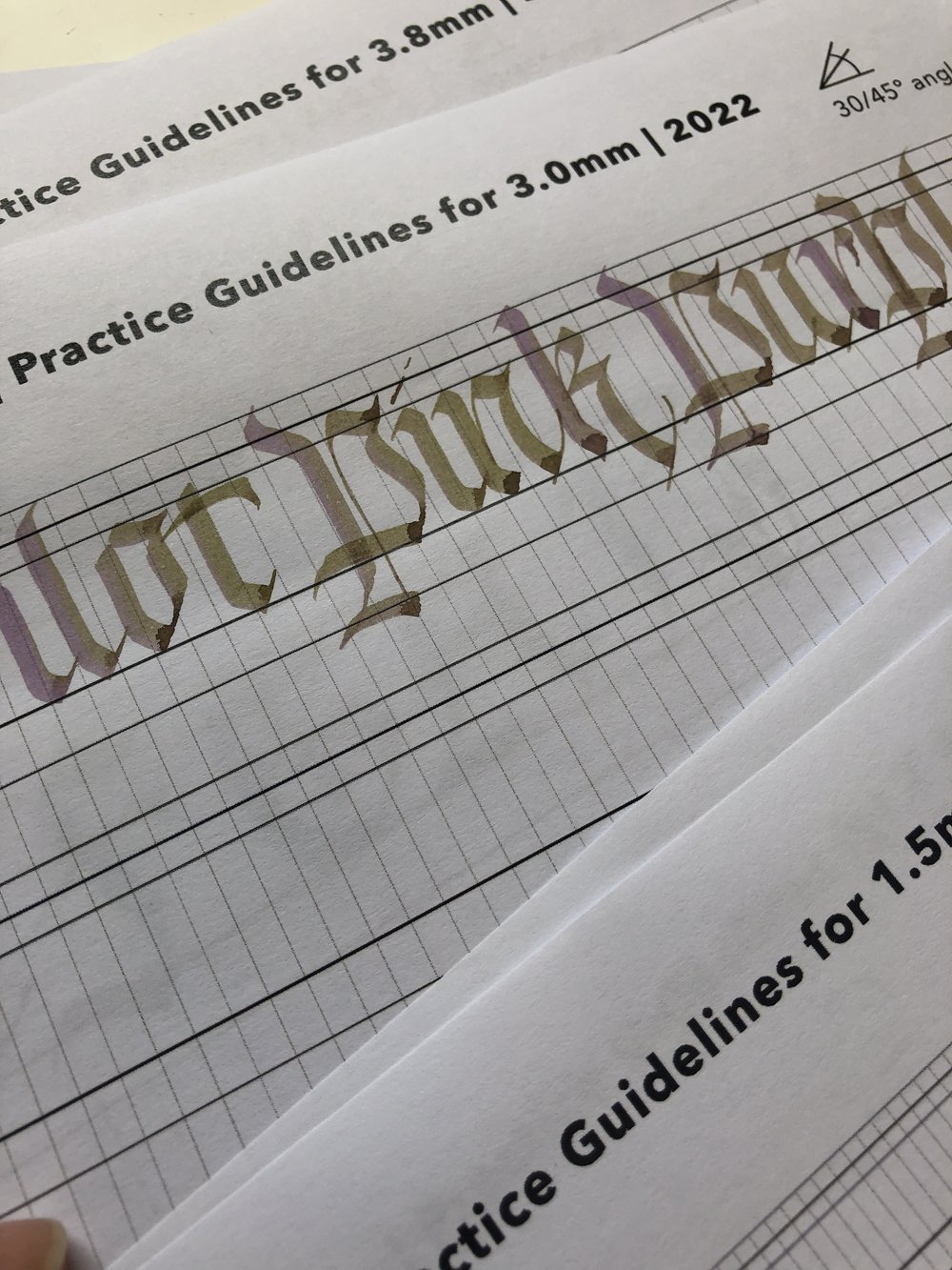 Printable Blackletter Calligraphy Paper for Legal Paper