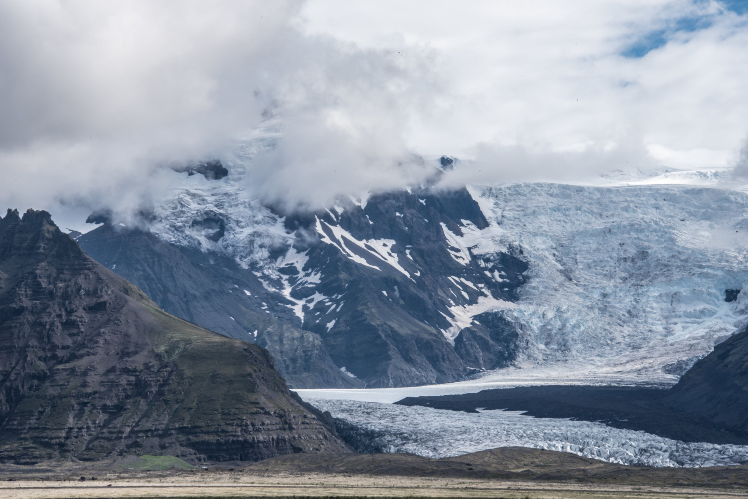 Approaching Skaftafell National Park in southern Iceland.