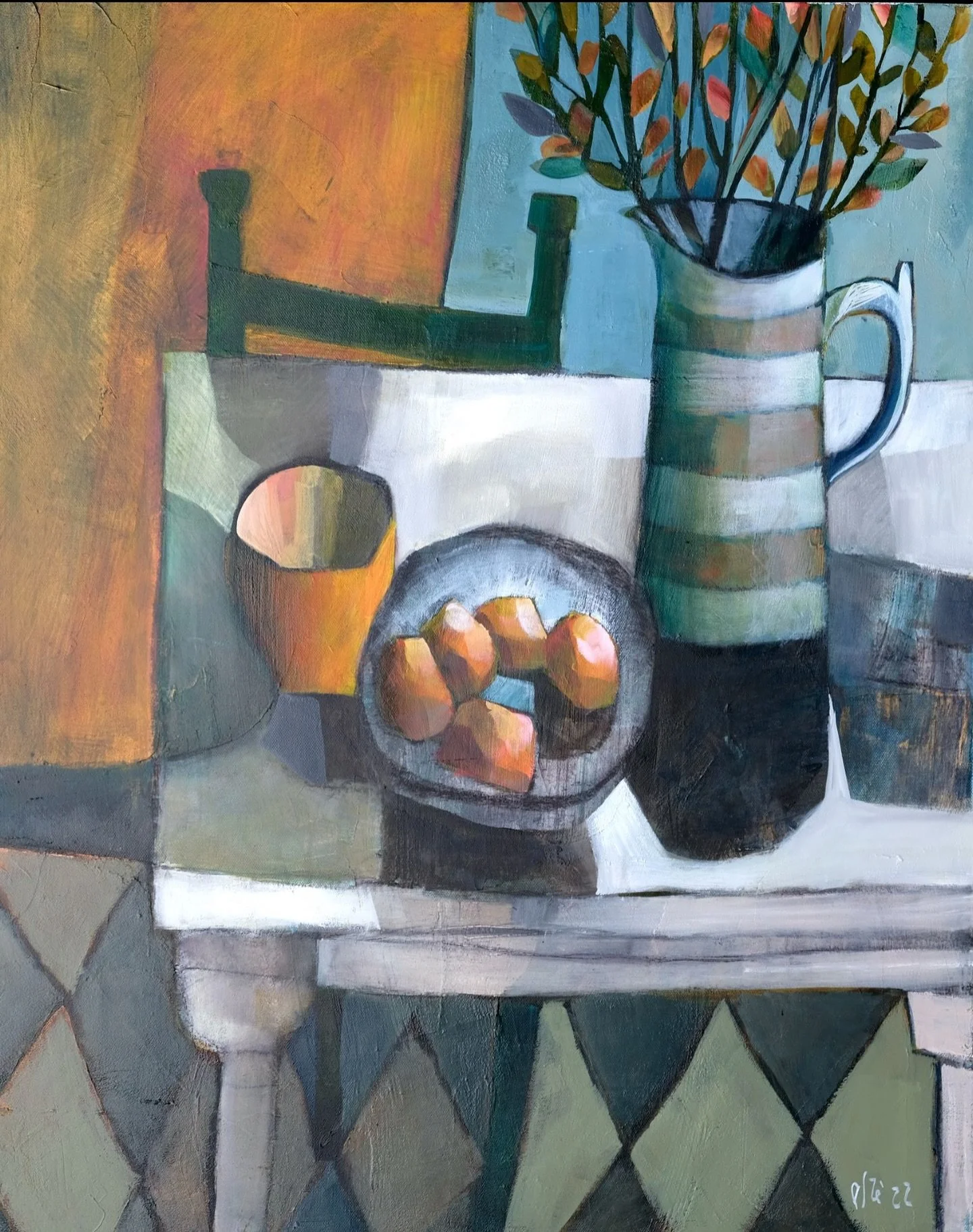 Is it autumn in your world? I’m sharing some seasonal colours from this still life painting I made a few years ago. I’m currently spending time painting in my studio, there will be a special print drop this weekend, and in the next weeks