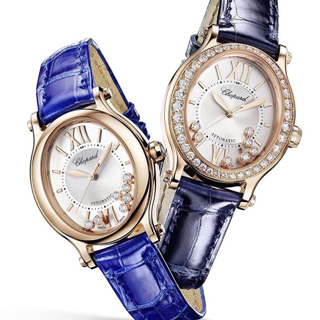 Chic and elegant, the Happy Sport Oval watch embodies timeless feminity. Reinventing the oval design symbol of eternity, Chopard offers to woman a talisman watch as a true promise of future joy.

Its playful, free-spinning gems, dancing between two s