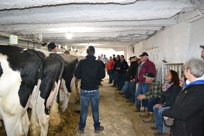Farm meeting, such as this one of the Lambton County Holstein Breeders Club, is a great way to get together and learn about the latest advances in dairy management!
