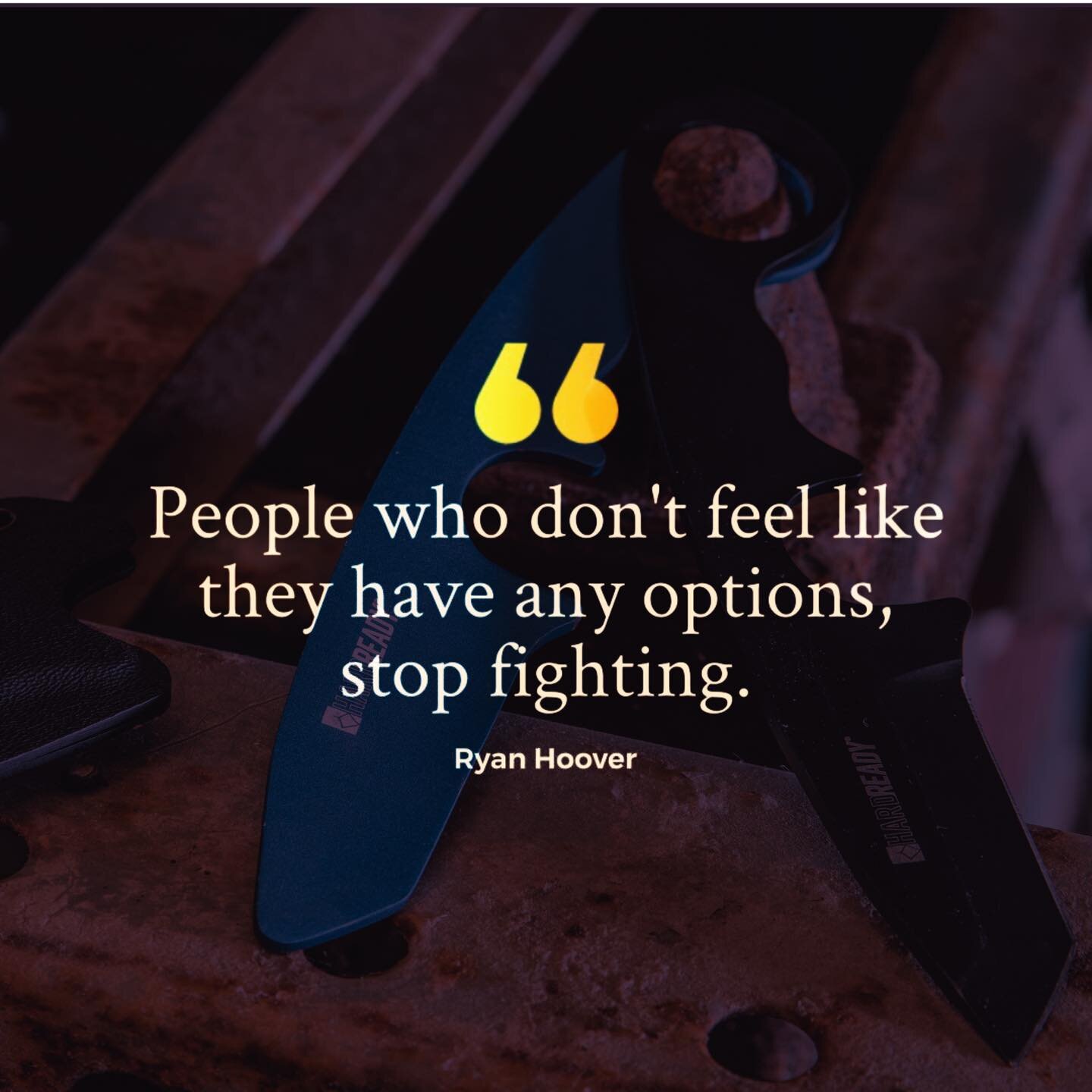 Monday Motivation 🔥

Okay, this might sound like de-motivation but if you're fighting someone (or something) ❌ take away their options and you take the fight out of them 🥊

On the flip side - if you are struggling to stay in a fight, start finding 