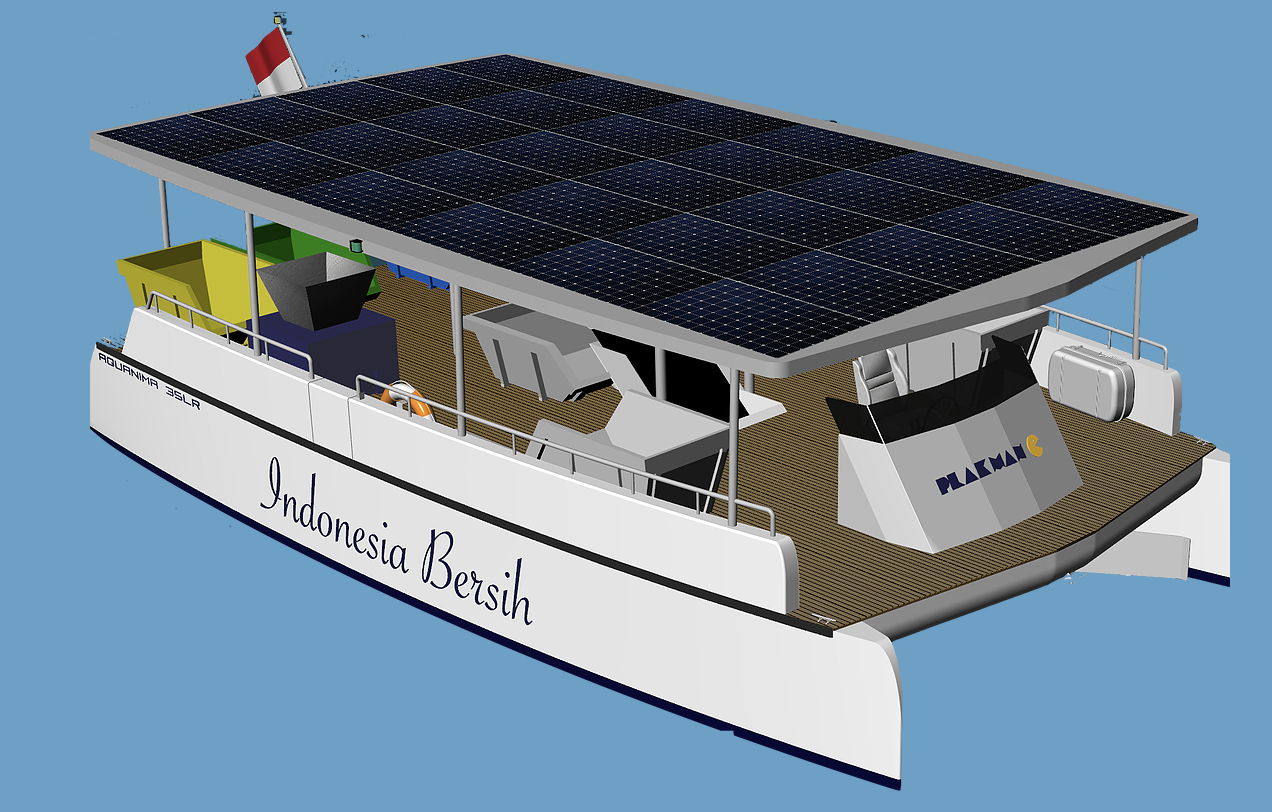 The Pakman 40 (a clean up vessel that runs on solar power)