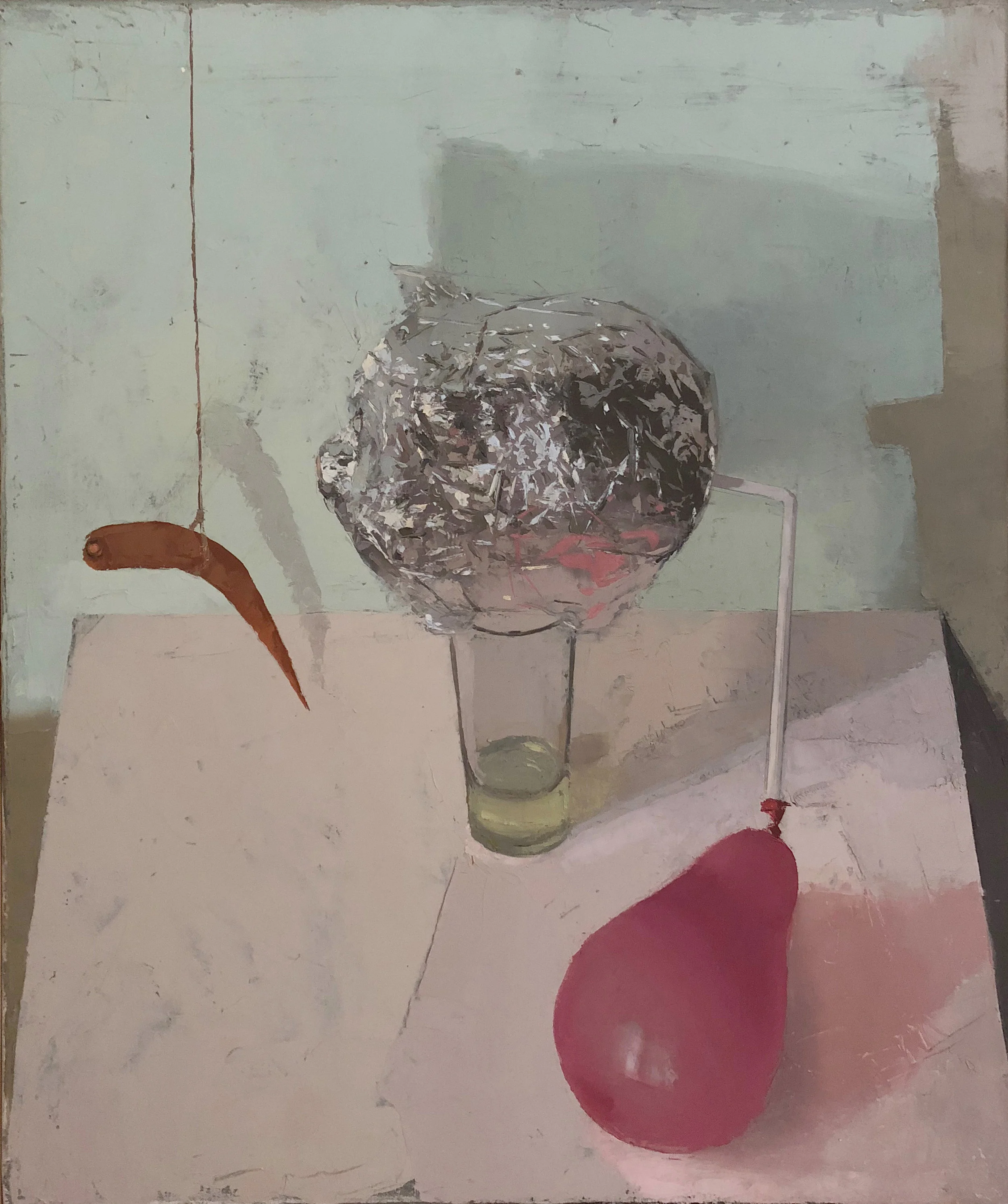 The Process of Collecting Pig Urine 21x25" 2013