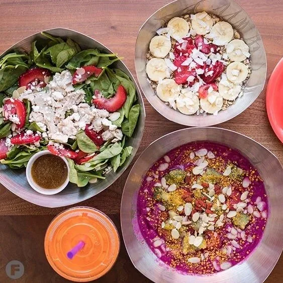 Food offerings from Vitality Bowls in Aksarben Village
