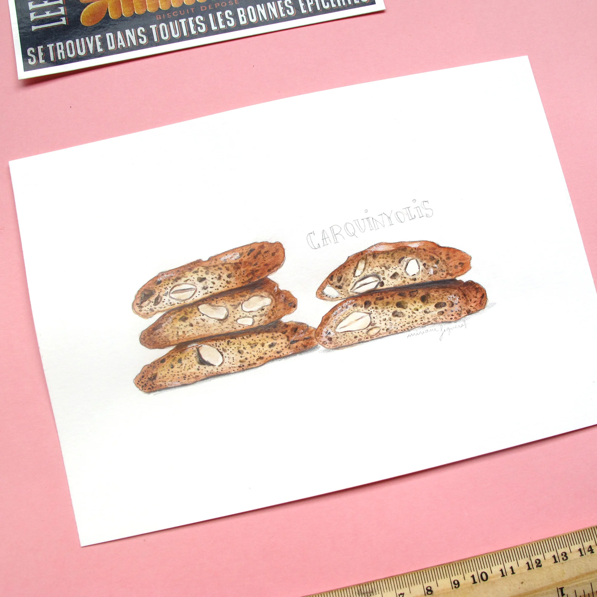 "Carquinyolis" illustration on sale at my new Etsy shop.