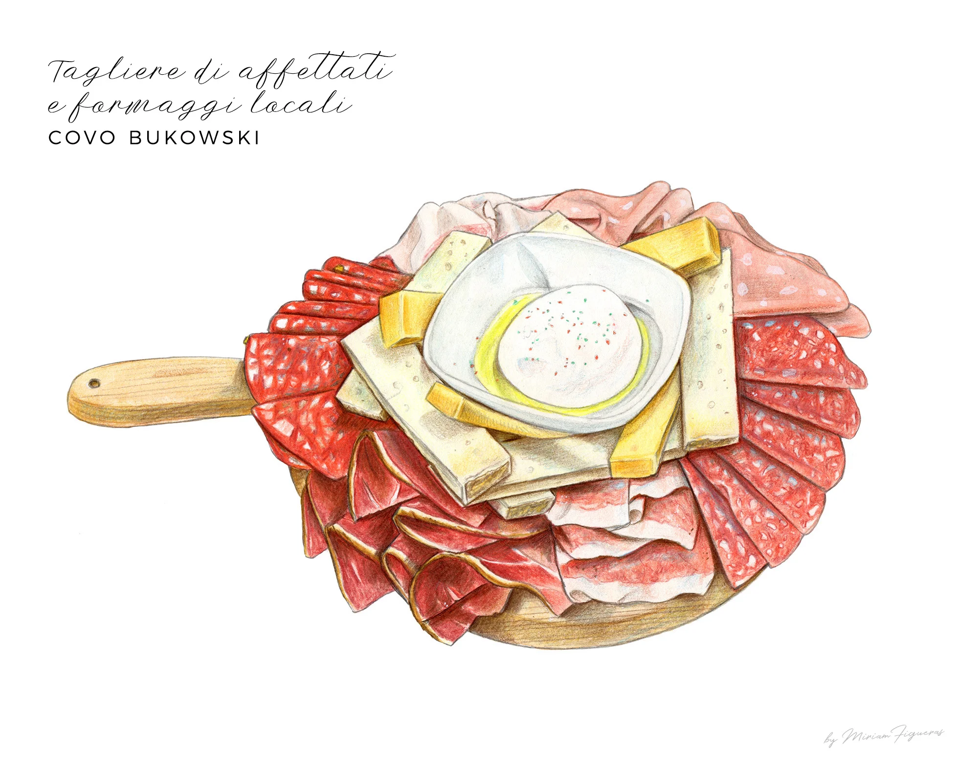 Regional display of charcuterie delicacies from Covo Bukowski .