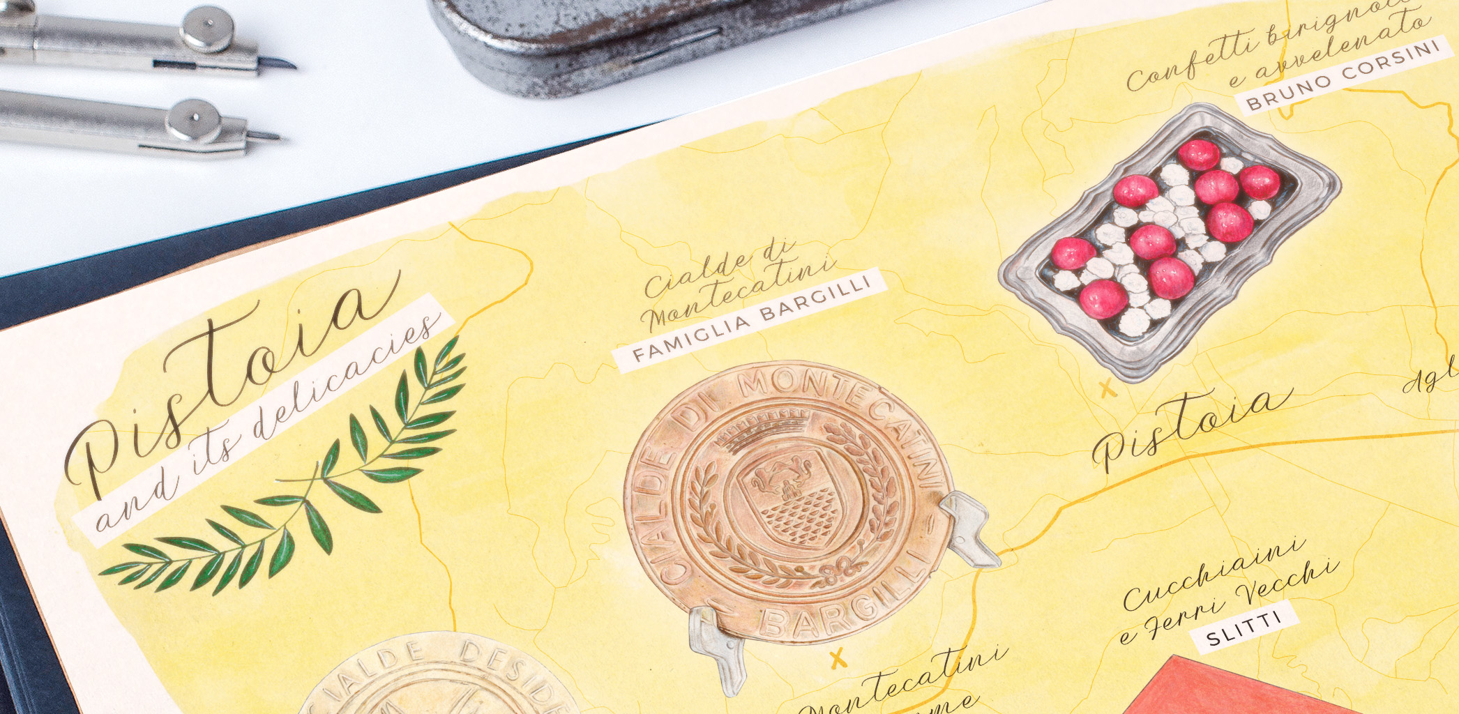 Culinary and Food Map Illustrations