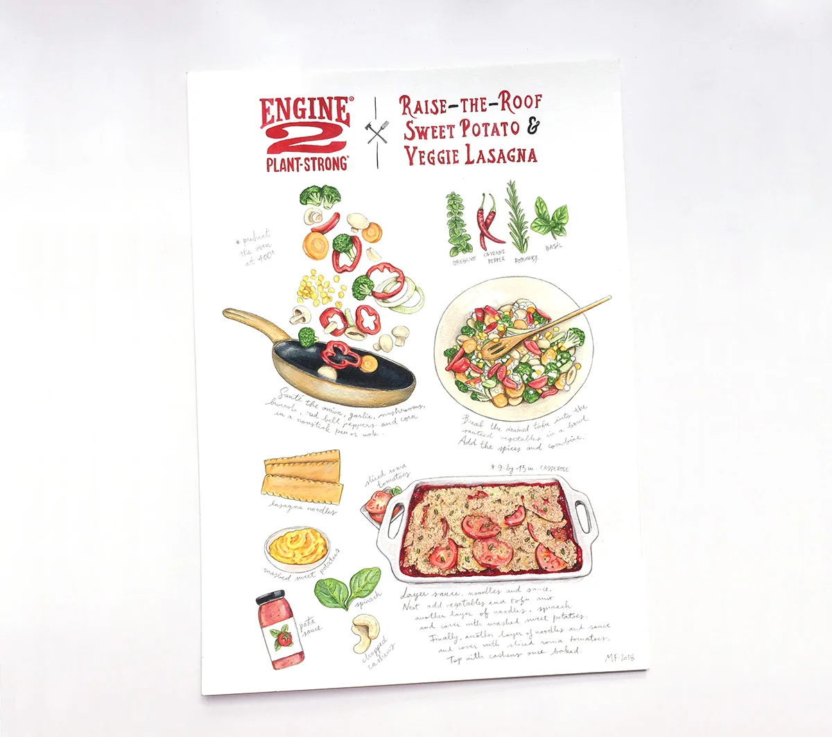 Full layout of my last illustrated recipe commission.