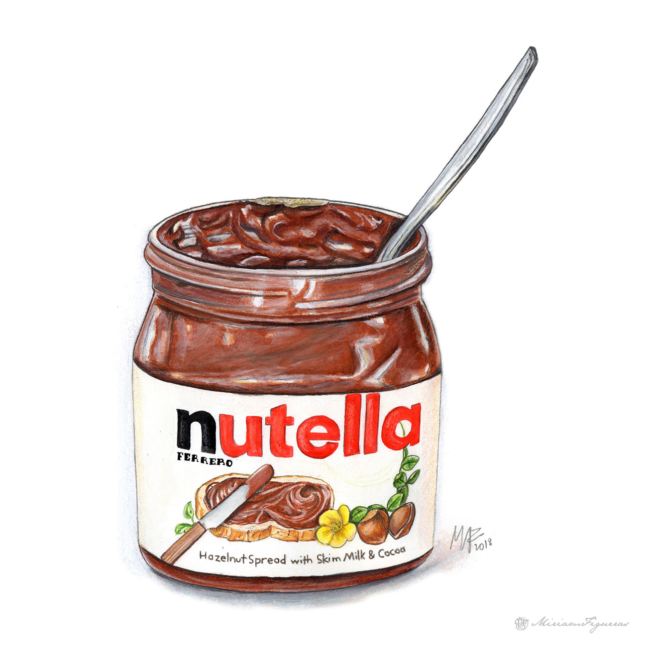 Nutella Jar Illustration