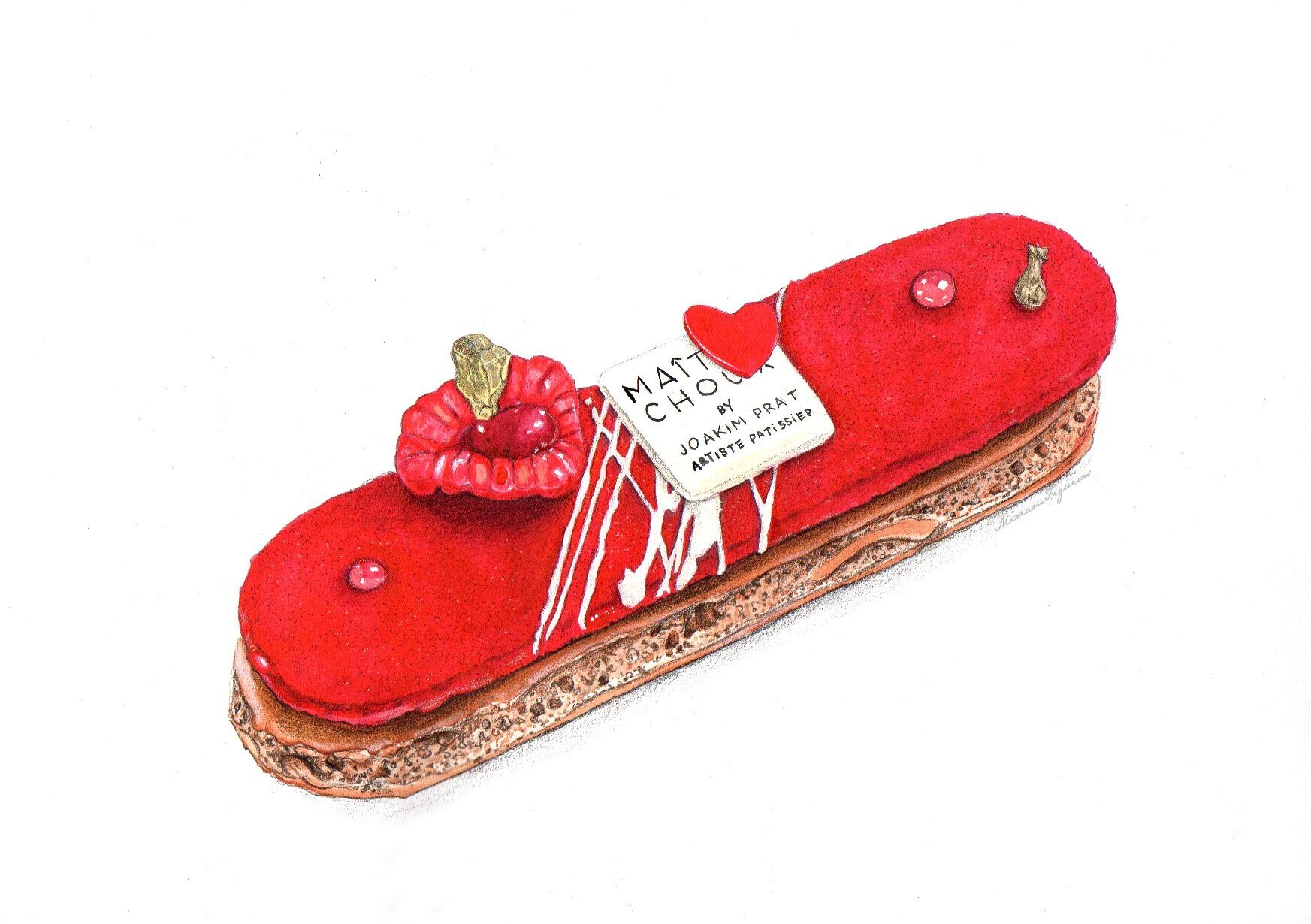 Red Love Éclair from Maitre Choux