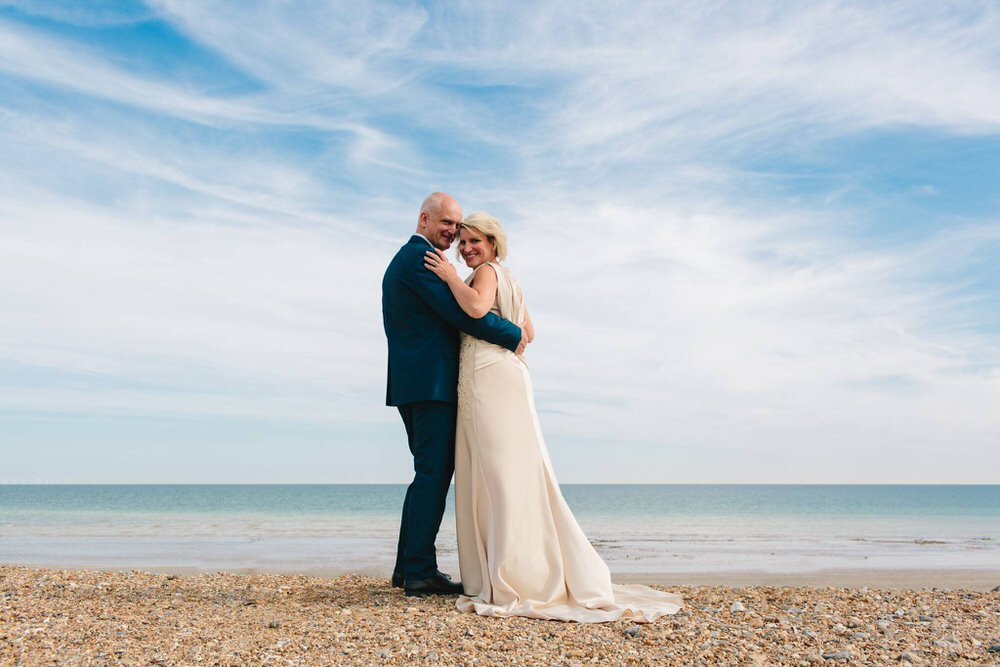 Beach wedding in Sussex photographer