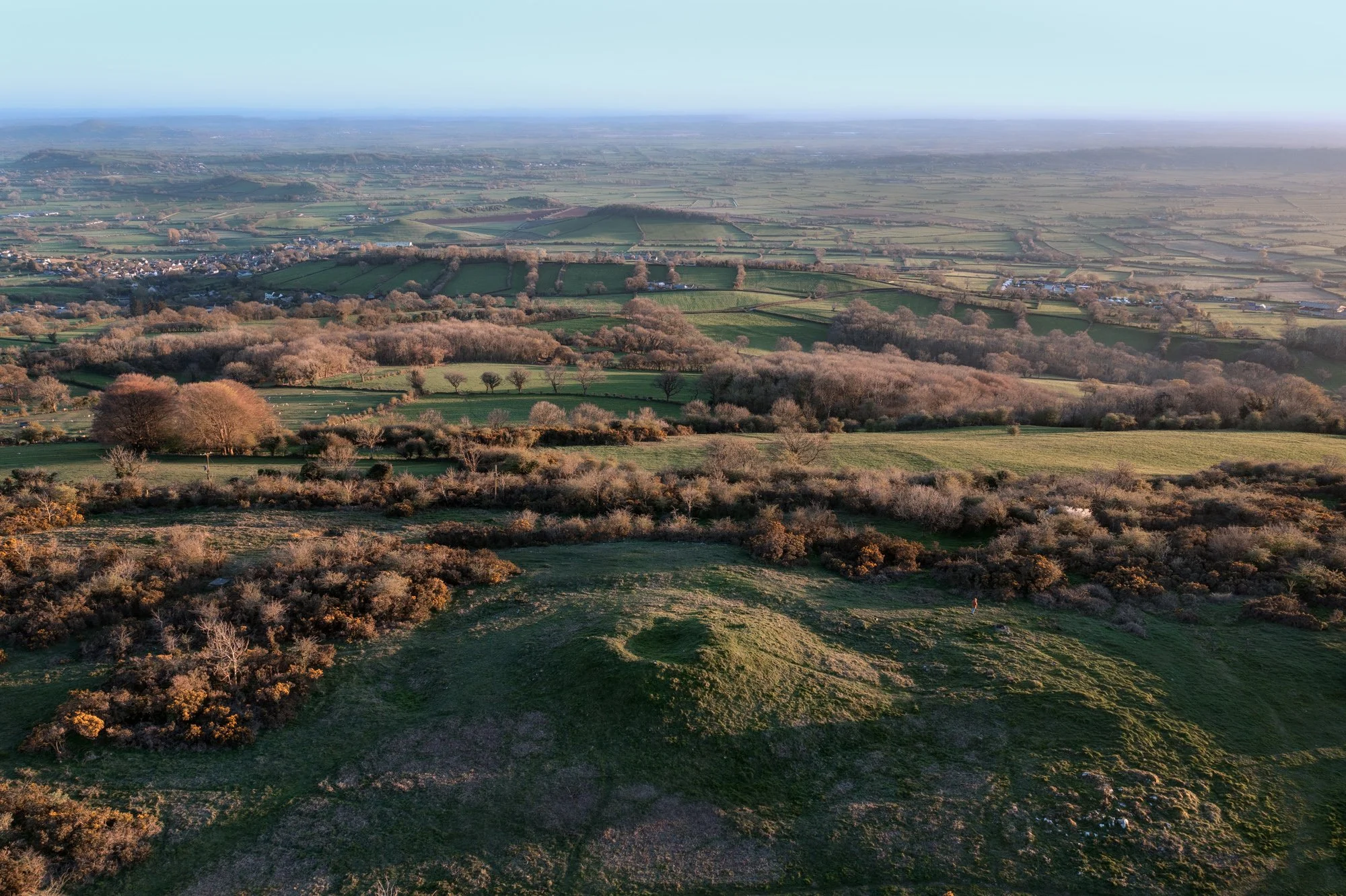 Voew over the Levels from Westbury Beacon, Mendip Hils