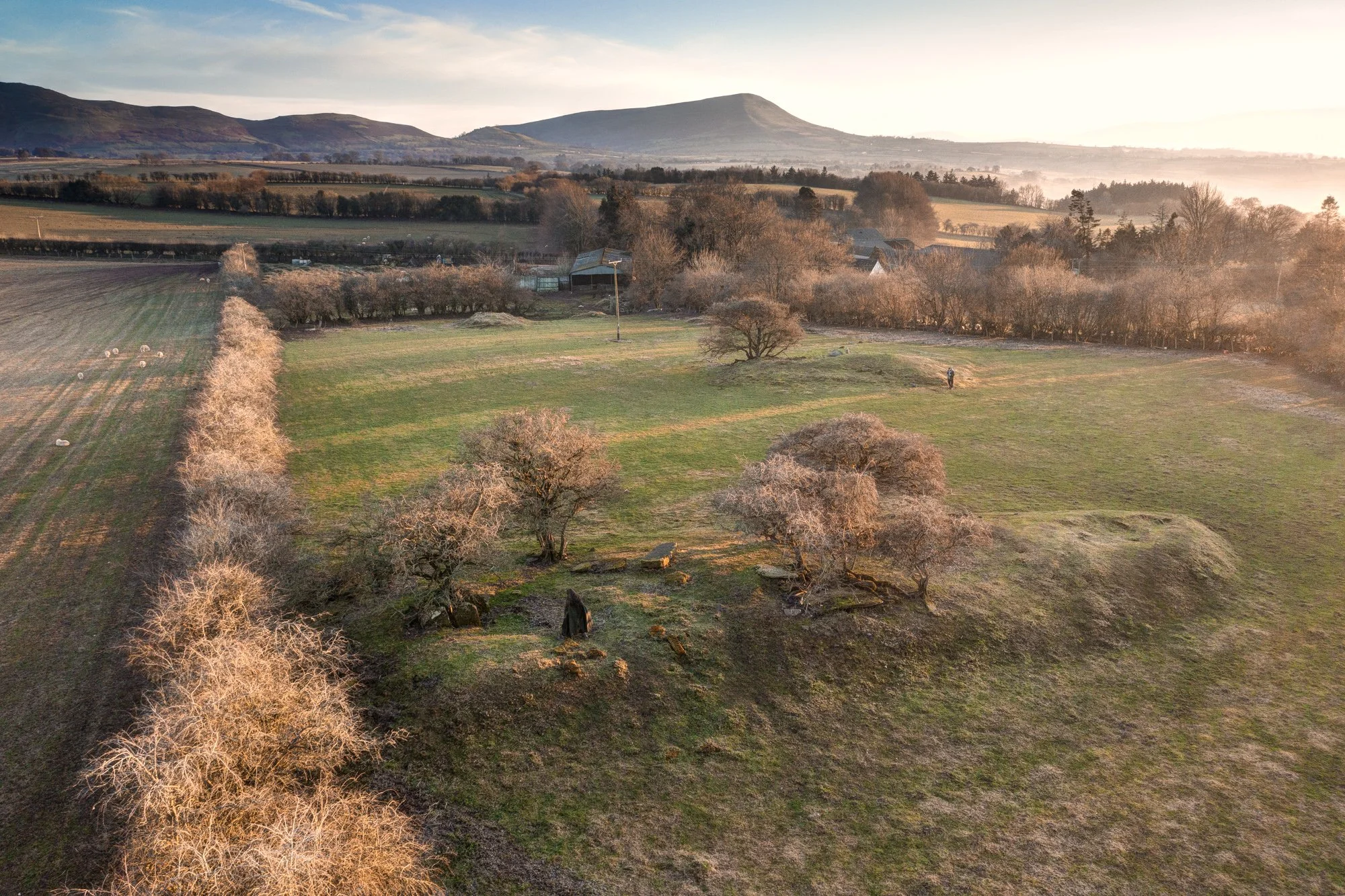 Ffostyll Long Barrows, Powys